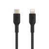 Belkin BoostCharge Braided USB-C til Lightning - Sort