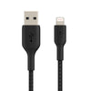 Belkin BoostCharge Braided USB-A til Lightning - Sort