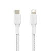 Belkin BoostCharge Braided USB-C til Lightning - Hvit