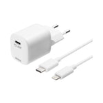 Deltaco Vegglader USB-C med Lightning-kabel