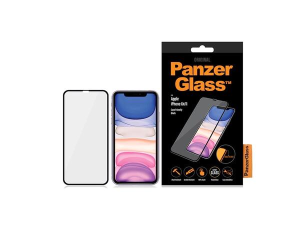 PanzerGlass skjermbeskytter iPhone XR/11 Herdet glass, Sort ramme 