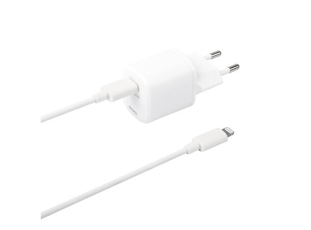 USB-C PD Vegglader med Lightning-kabel – 20 W | 5 års garanti