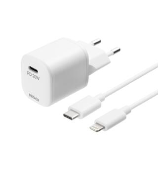 Vegglader USB-C med Lightning-kabel 1 m USB-C til lightning kabel, 20 W