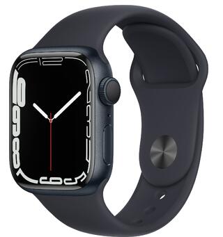 Apple Watch Series 7 41mm Svart Midnight Sport Band, GPS, Grade B