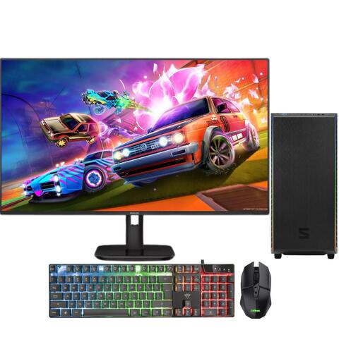 Gaming PC Starter Pack Entry 27&quot;,RTX 3060Ti, R5 5600X, 16GB,1TB,Win11