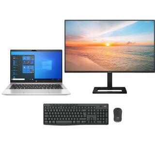 HP Office Starter Pack 2 27&quot; skjerm, b&#230;rbar PC, mus/tast