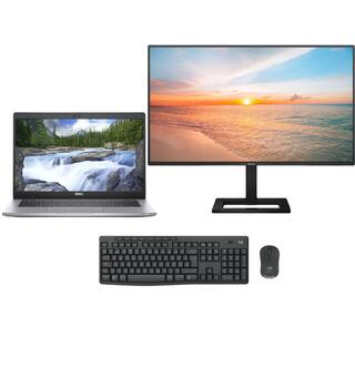 Dell Office Starter Pack 2 27&quot; skjerm, b&#230;rbar PC, mus/tast