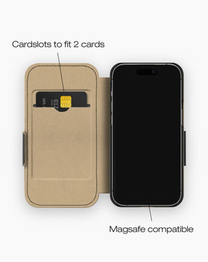 IDEAL OF SWEDEN Folio MagSafe Wallet iPhone 15 Pro Black