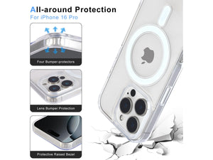 iiglo iPhone 16 Pro Magnetic Silikondeksel (gjennomsiktig)
