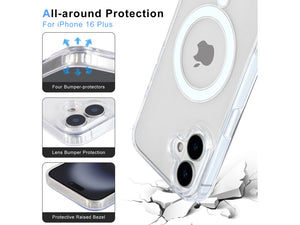 iiglo  iPhone 16 Plus Magnetic Clear Case(gjennomsiktig)