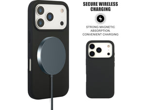 iiglo iPhone 17 Pro Magnetic Silikondeksel sort