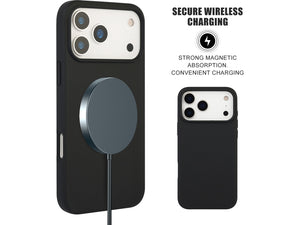 iiglo iPhone 17 Pro Max Magnetic Silikondeksel sort