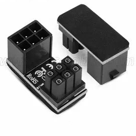 ATX 6 pins vinklet adapter for grafikkkort