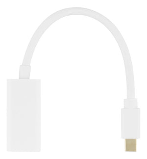 DELTACO Mini DisplayPort ti HDMI adapter 0,2m Hvit