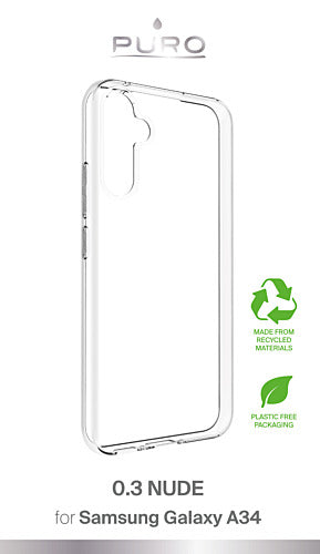 PURO Samsung Galaxy A34 Silikondeksel (gjennomsiktig)