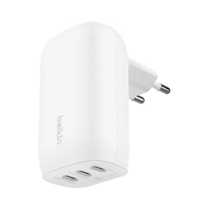 Belkin BoostCharge 65W 3 Port USB-C Vegglader hvit