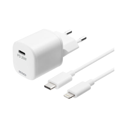 Vegglader USB-C med Lightning-kabel