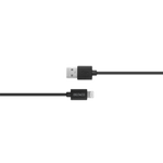 USB-A til Lightning kabel Sort 2 meter