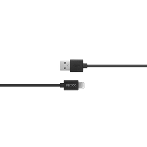 USB-A til Lightning kabel Sort 2 meter