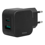 Dobbel USB vegglader sort