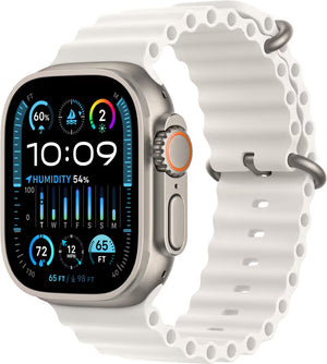 Apple Watch Ultra 2 49mm LTE Titan Smartklokke (Ocean Band Hvit)