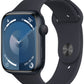 Apple Watch Series 9 GPS 45 mm Aluminium i Midnatt med Sport Band - S/M